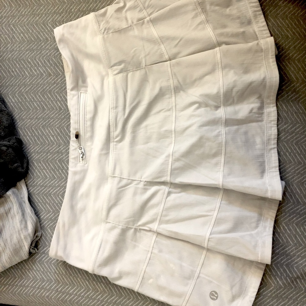 White lulu skort